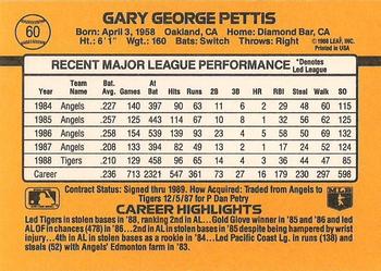 1989 Donruss #60 Gary Pettis Back