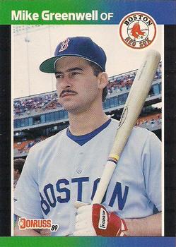 1989 Donruss #186 Mike Greenwell Front