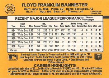 1989 Donruss #262 Floyd Bannister Back