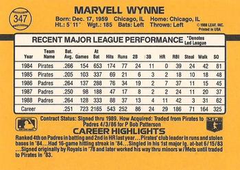 1989 Donruss #347 Marvell Wynne Back