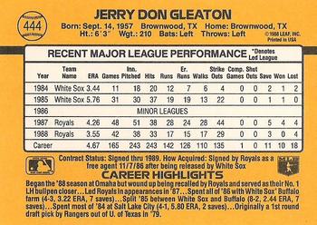 1989 Donruss #444 Jerry Don Gleaton Back
