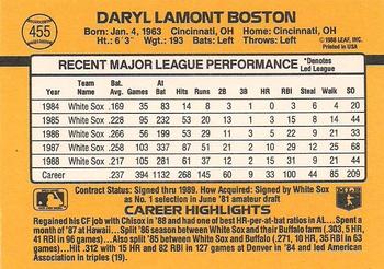 1989 Donruss #455 Daryl Boston Back
