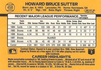 1989 Donruss #458 Bruce Sutter Back