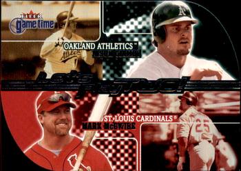 2001 Fleer Game Time - Let's Play Two #10 LT Jason Giambi / Mark McGwire  Front