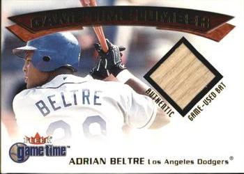 2001 Fleer Game Time - Lumber #NNO Adrian Beltre  Front