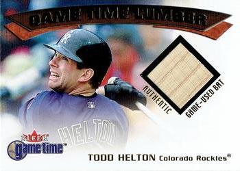 2001 Fleer Game Time - Lumber #NNO Todd Helton  Front