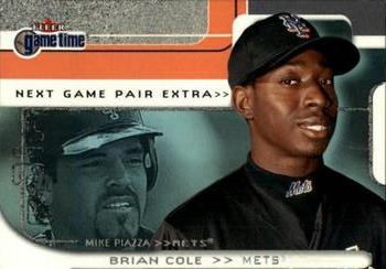2001 Fleer Game Time - Next Game Extra #101 Mike Piazza / Brian Cole  Front