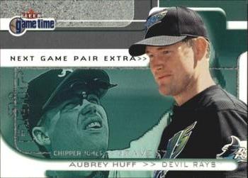 2001 Fleer Game Time - Next Game Extra #102 Aubrey Huff / Chipper Jones  Front