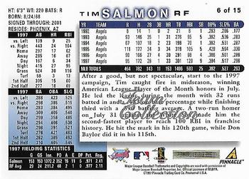 1998 Score Anaheim Angels #6 Tim Salmon Back