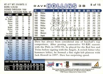 1998 Score Anaheim Angels #8 Dave Hollins Back