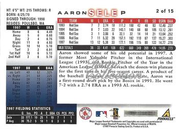 1998 Score Boston Red Sox #2 Aaron Sele Back