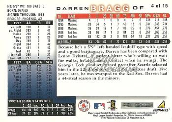 1998 Score Boston Red Sox #4 Darren Bragg Back
