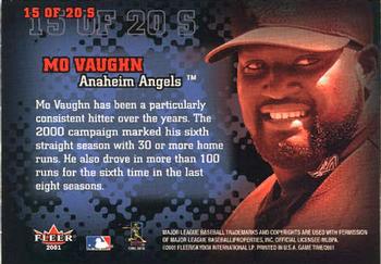 2001 Fleer Game Time - Sticktoitness #15 S Mo Vaughn Back