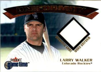 2001 Fleer Game Time - Uniformity #NNO Larry Walker  Front