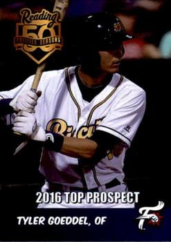2016 Choice Reading Fightin Phils Prospects #NNO Tyler Goeddel Front