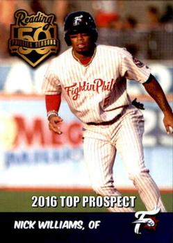 2016 Choice Reading Fightin Phils Prospects #NNO Nick Williams Front