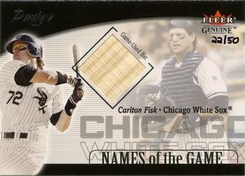 2001 Fleer Genuine - Names of the Game #NNO Carlton Fisk Front