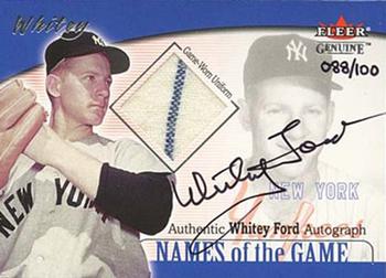 2001 Fleer Genuine - Names of the Game Autographs #NNO Whitey Ford Front