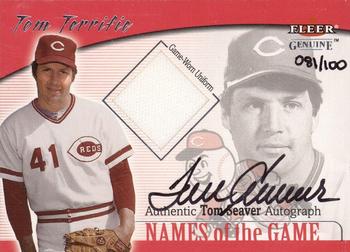2001 Fleer Genuine - Names of the Game Autographs #NNO Tom Seaver Front