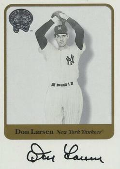 2001 Fleer Greats of the Game - Autographs #NNO Don Larsen Front