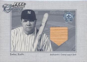2001 Fleer Greats of the Game - Feel the Game Classics #NNO Babe Ruth Front