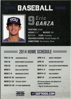 2014 TCU Horned Frogs Schedule Cards #NNO Eric Garza Back