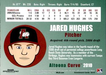 2010 Grandstand Altoona Curve #NNO Jared Hughes Back