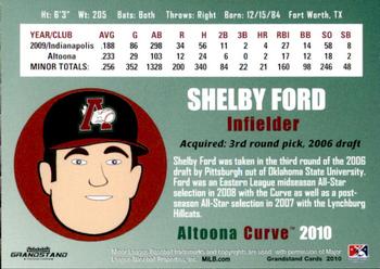 2010 Grandstand Altoona Curve #NNO Shelby Ford Back