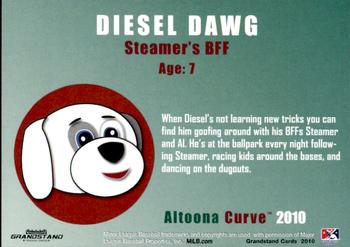 2010 Grandstand Altoona Curve #NNO Diesel Dawg Back