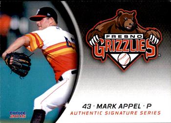 2015 Choice Fresno Grizzlies #02 Mark Appel Front
