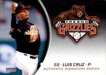 2015 Choice Fresno Grizzlies #06 Luis Cruz Front