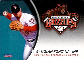 2015 Choice Fresno Grizzlies #08 Nolan Fontana Front