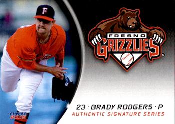 2015 Choice Fresno Grizzlies #18 Brady Rodgers Front