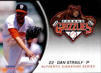 2015 Choice Fresno Grizzlies #24 Dan Straily Front