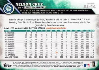 2016 Topps American League Standouts #AL-14 Nelson Cruz Back