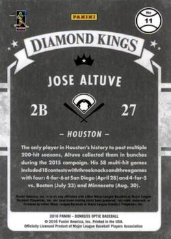 2016 Donruss Optic #11 Jose Altuve Back