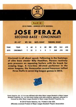 2016 Donruss Optic #43 Jose Peraza Back