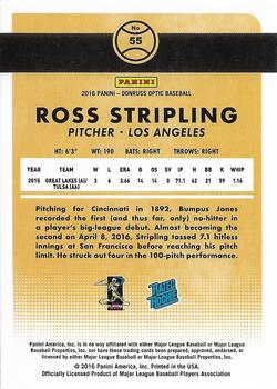 2016 Donruss Optic #55 Ross Stripling Back