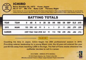 2016 Donruss Optic #82 Ichiro Back