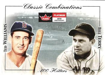 2001 Fleer Platinum - Classic Combinations Retail #38 CC Ted Williams / Bill Terry Front