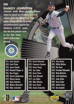 1998 Upper Deck #250 Randy Johnson Back
