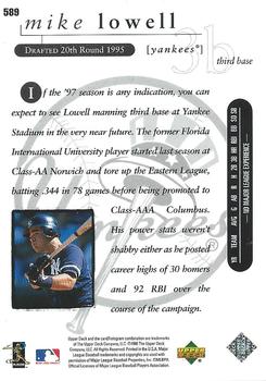 1998 Upper Deck #589 Mike Lowell Back