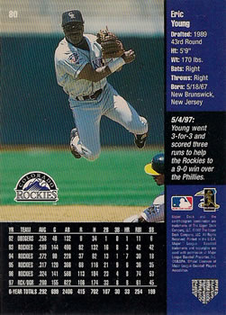 1998 Upper Deck #80 Eric Young Back