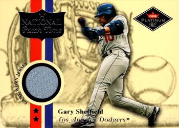 2001 Fleer Platinum - National Patch Time #NNO Gary Sheffield Front