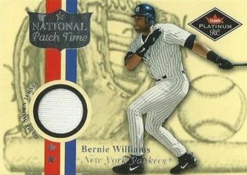 2001 Fleer Platinum - National Patch Time #NNO Bernie Williams Front
