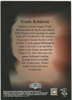 2001 Fleer Platinum - Rack Pack Autographs #NNO Frank Robinson Back