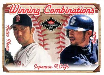 2001 Fleer Platinum - Winning Combinations #8 WC Hideo Nomo / Ichiro Front
