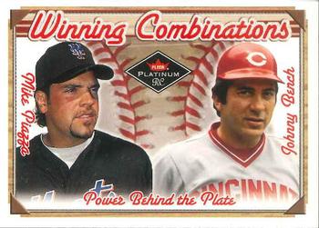 2001 Fleer Platinum - Winning Combinations #33 WC Mike Piazza / Johnny Bench Front