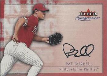 2001 Fleer Premium - Autographics #NNO Pat Burrell Front