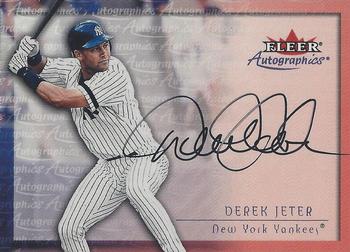 2001 Fleer Premium - Autographics #NNO Derek Jeter Front